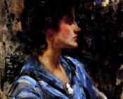 詹姆斯 杰布萨 香农 : Young Woman In Blue